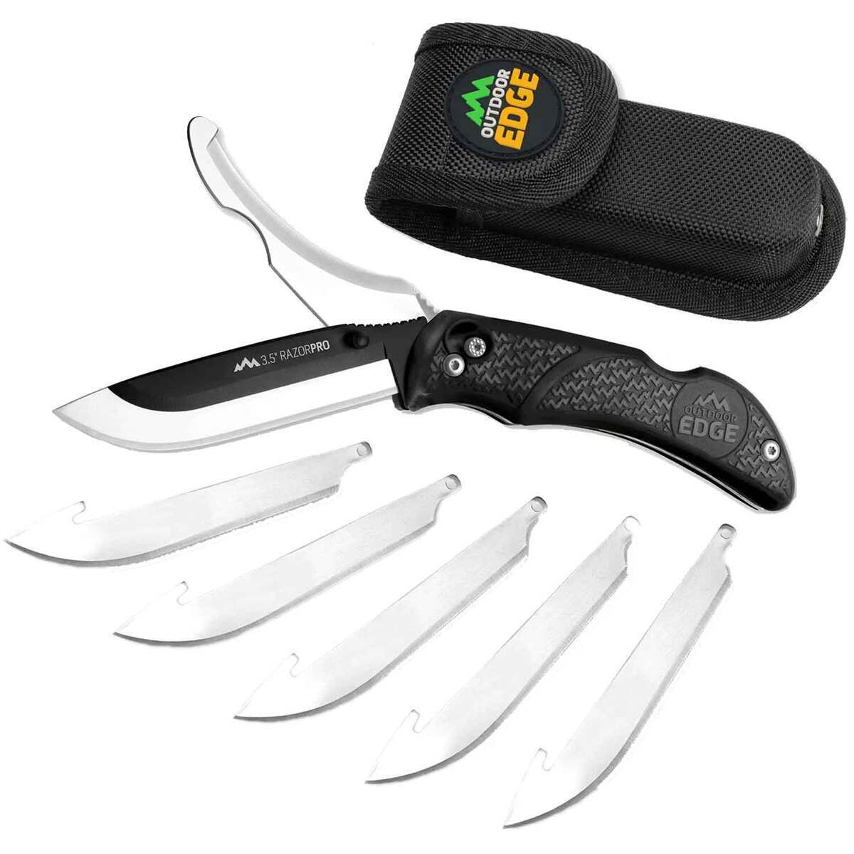 Outdoor Edge RazorPro Double Blade 3.5 inch Folding Knife - Black Outdoor Edge RazorPro Double Blade 3.5 inch Folding Knife - Black