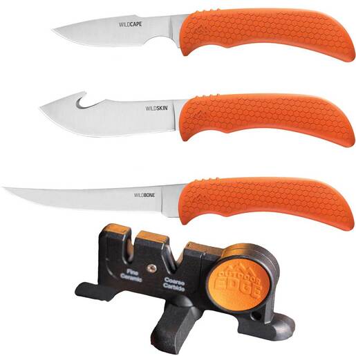 Outdoor Edge Wildlite Roll Pack Knife Set - Orange