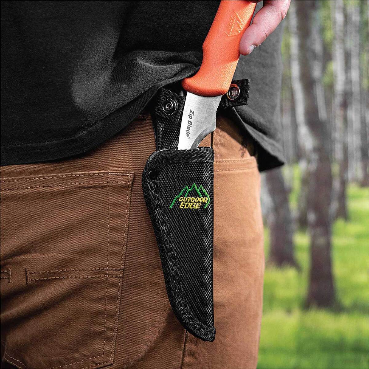 Outdoor Edge ZipBlade 4 inch Fixed Blade Knife - Orange Outdoor Edge ZipBlade 4 inch Fixed Blade Knife - Orange