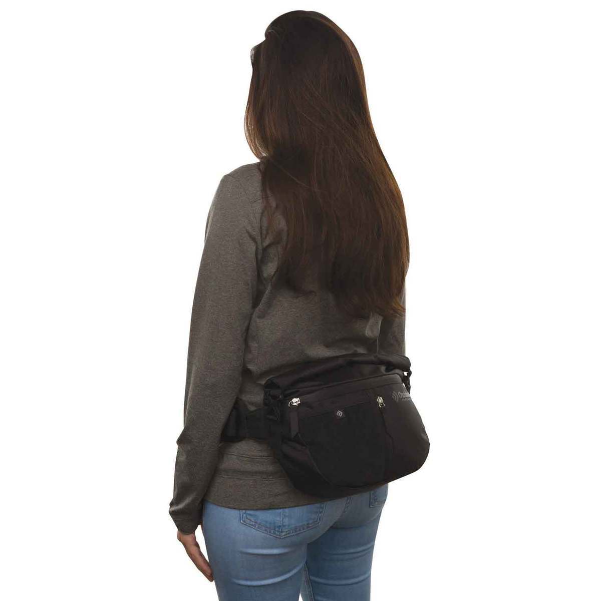 Outdoor Products 6 Liter Zion Roll-Top Dry Sling Waist Pack - Black - Black Outdoor Products 6 Liter Zion Roll-Top Dry Sling Waist Pack - Black - Black