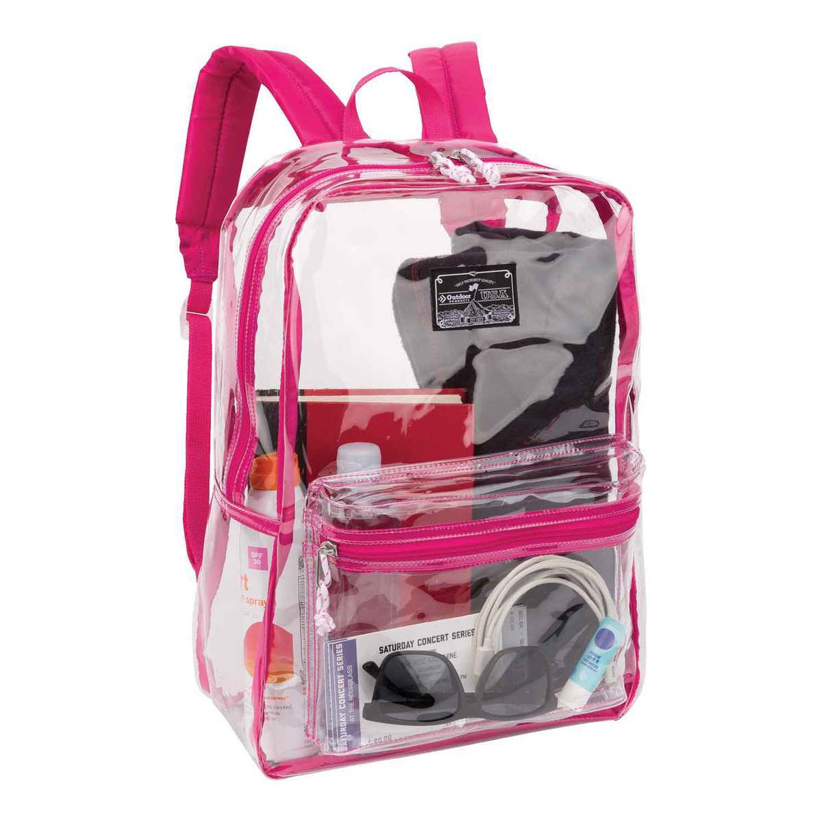 Outdoor Products Clear Pass 27.6 Liter Day Pack - Pink - Pink Outdoor Products Clear Pass 27.6 Liter Day Pack - Pink - Pink
