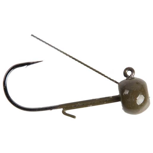 Outkast Tackle Perfect Weedless Ned Rig Jighead - Green Pumpkin 2/O