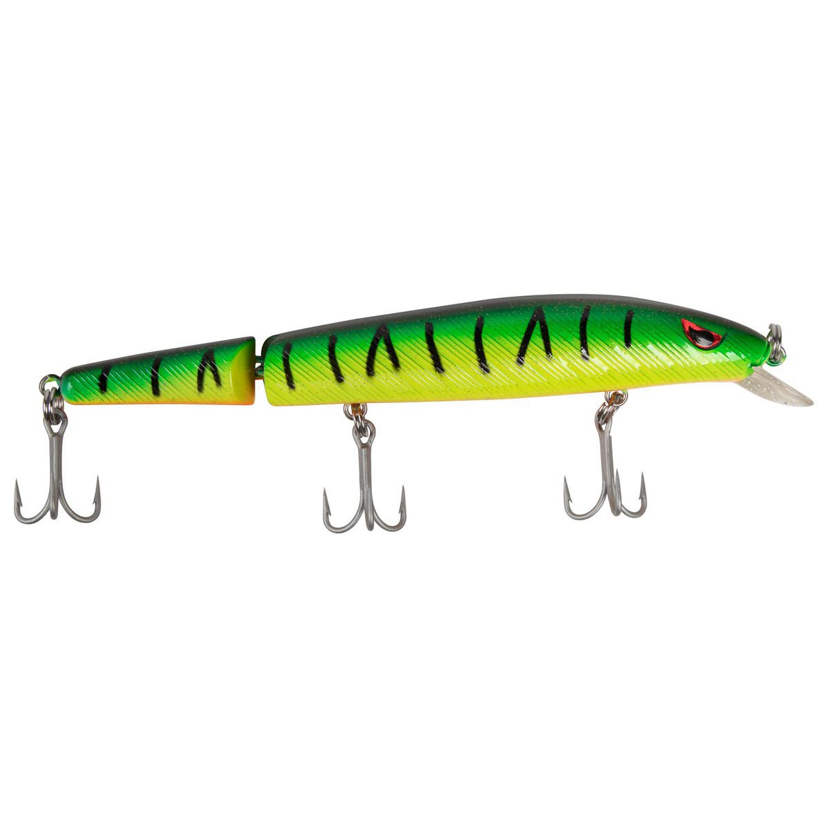 P-Line Angry Eye Predator Jointed Minnow - Firetiger, 6-1/2in, 2-7ft - Firetiger P-Line Angry Eye Predator Jointed Minnow - Firetiger, 6-1/2in, 2-7ft - Firetiger