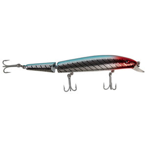 P-Line Angry Eye Predator Minnow Trolling Lure - Red/Silver/Black, 6-1/2in
