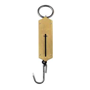 P-Line Brass Spring Scale Fish Measurement Tool