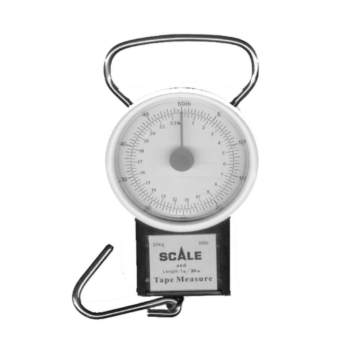 P-Line Fishing Scale with Large Round Dial - 50lb Capacity