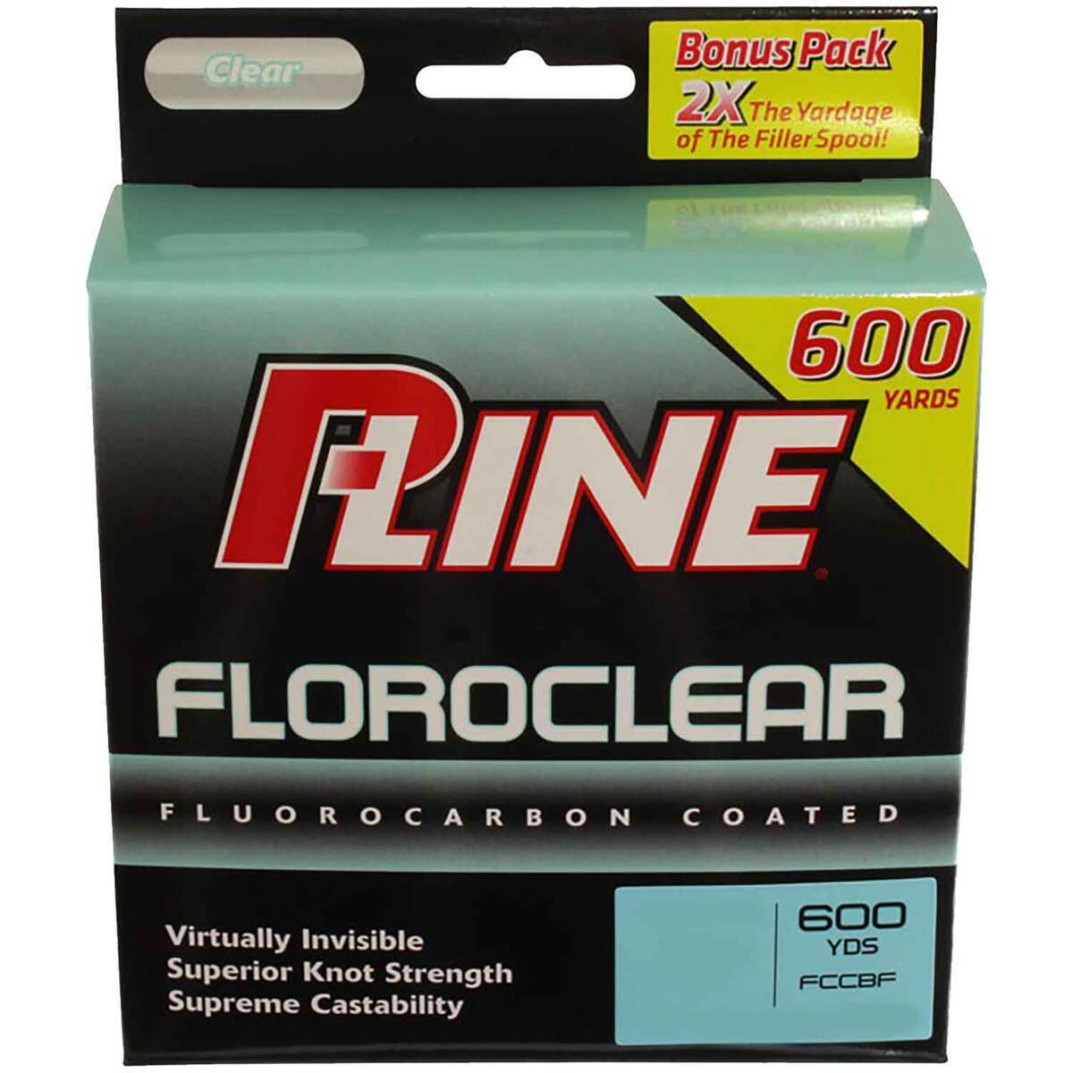 P-Line Floroclear Fluorocarbon Coated Line - Clear - 12 lb 600 yds.