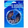 P-Line Hook Swivel Sinker Dial Box Assortment - 75Pc