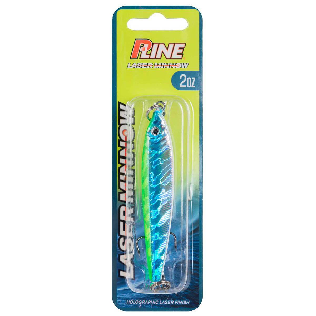 P-Line Laser Minnow Jigging Spoon - Chartreuse Silver Blue, 2oz - Chartreuse Silver Blue P-Line Laser Minnow Jigging Spoon - Chartreuse Silver Blue, 2oz - Chartreuse Silver Blue