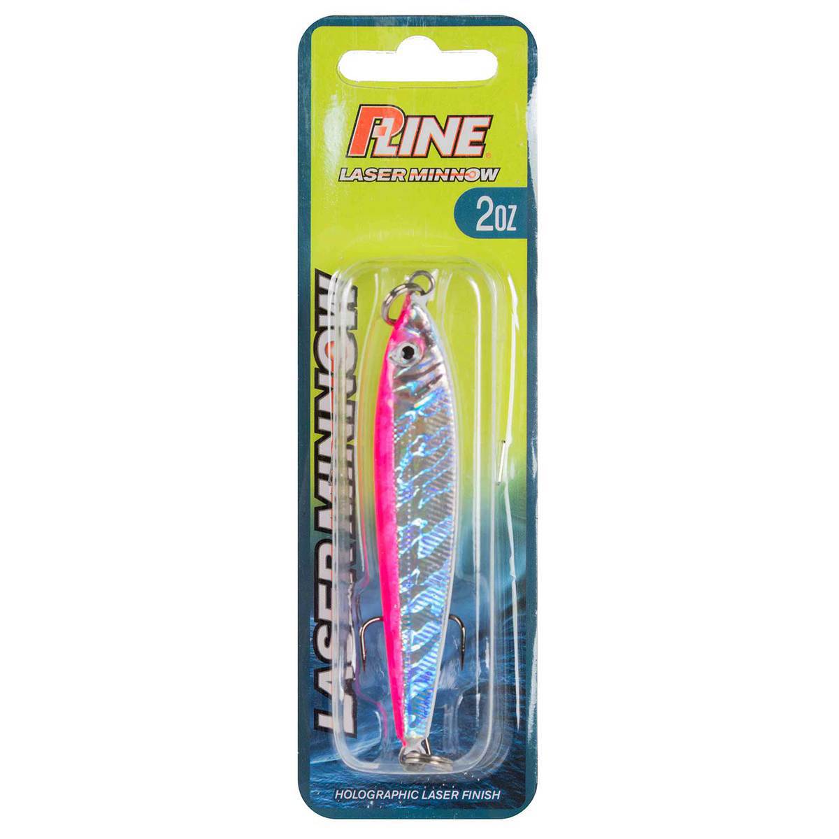 P-Line Laser Minnow Jigging Spoon - Pink Silver, 2oz - Pink Silver P-Line Laser Minnow Jigging Spoon - Pink Silver, 2oz - Pink Silver