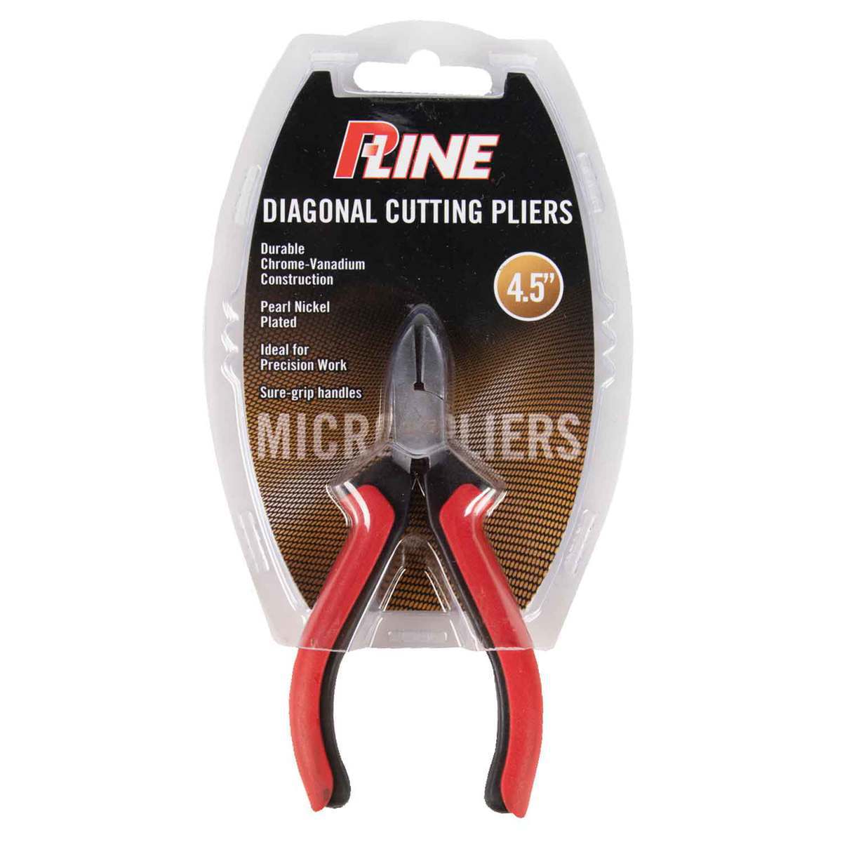 P-Line Micron Diagonal Cutting Fishing Pliers - Black/Red, 4-1/2in - Black/Red P-Line Micron Diagonal Cutting Fishing Pliers - Black/Red, 4-1/2in - Black/Red