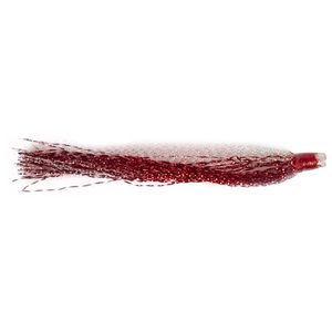 P-Line Mini Tinsel Squid Insert Squid Skirt - Red/Natural, 2-1/2in