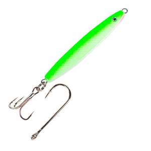 P-Line Pucci Chovy Jigging Spoon - Glow Belly Green Back, 3oz