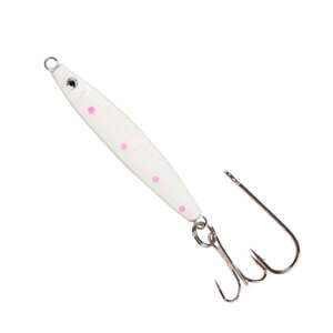 P-Line Pucci Chovy Jigging Spoon - Glow with Pink Spots, 2oz