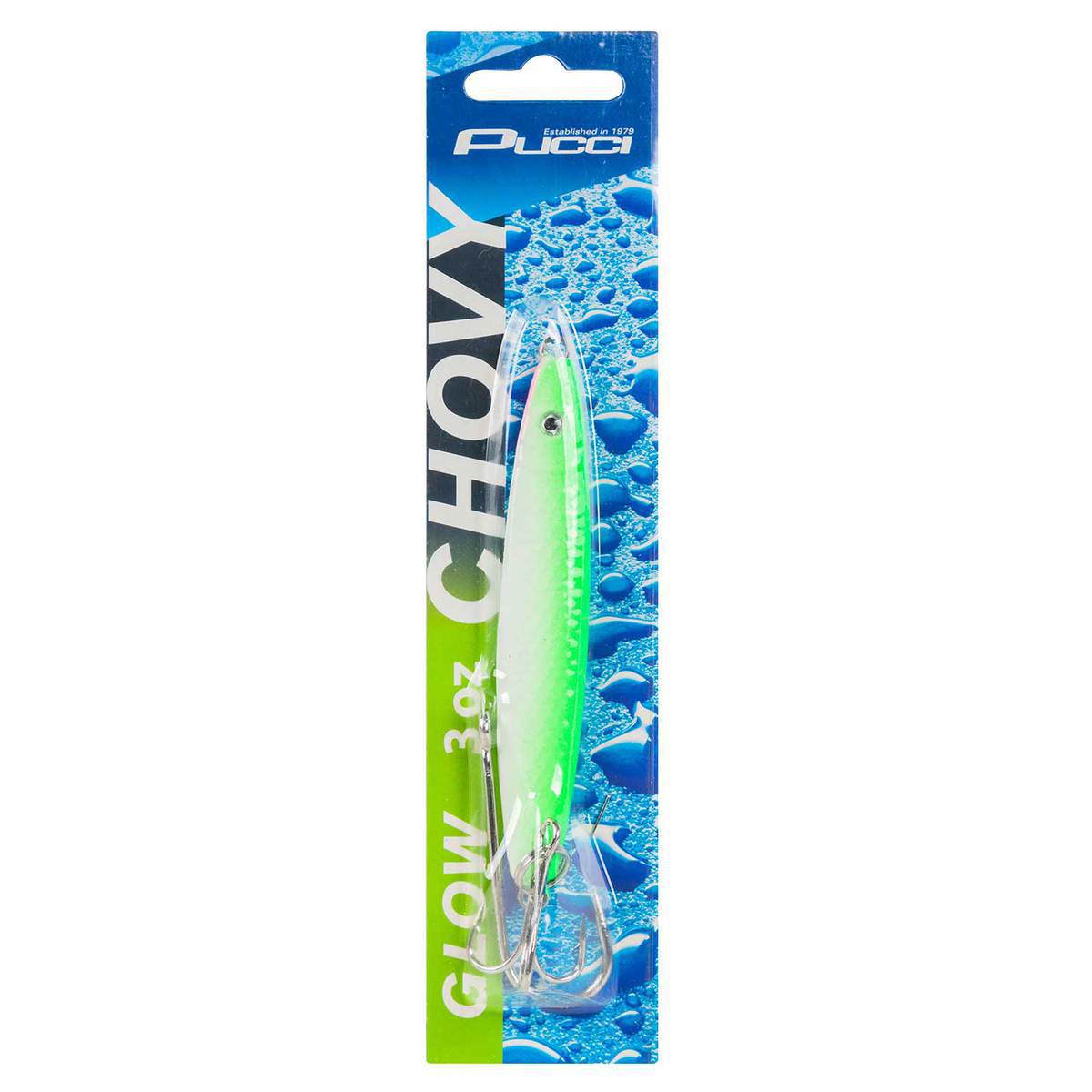 P-Line Pucci Chovy Saltwater Jig - Glow Belly Green Back, 3oz - Glow Belly Green Back P-Line Pucci Chovy Saltwater Jig - Glow Belly Green Back, 3oz - Glow Belly Green Back