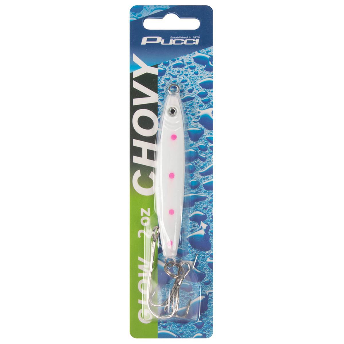 P-Line Pucci Chovy Saltwater Jig - Glow with Pink Spots, 2oz - Glow with Pink Spots P-Line Pucci Chovy Saltwater Jig - Glow with Pink Spots, 2oz - Glow with Pink Spots