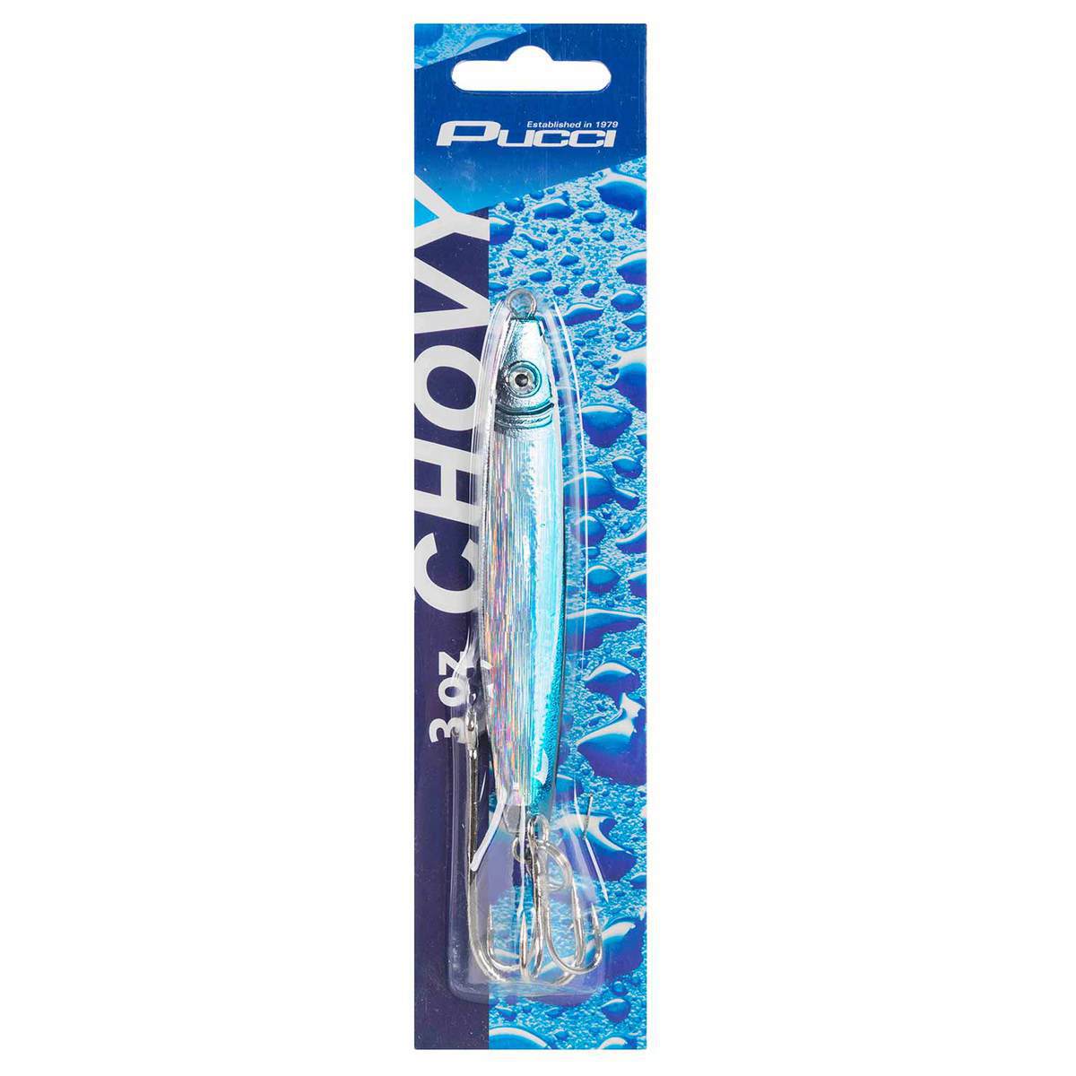 P-Line Pucci Chovy Saltwater Jig - Laser Blue/Black Back, 3oz - Laser Blue/Black Back P-Line Pucci Chovy Saltwater Jig - Laser Blue/Black Back, 3oz - Laser Blue/Black Back
