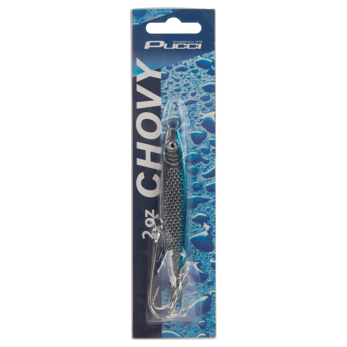 P-Line Pucci Chovy Saltwater Jig - Silver Blue Back, 2oz - Silver Blue Back P-Line Pucci Chovy Saltwater Jig - Silver Blue Back, 2oz - Silver Blue Back