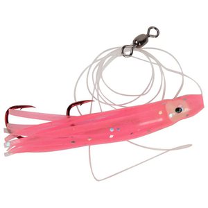 P-Line Reaction Squid Rigged Squid - Clear / Pink, 2-1/2in