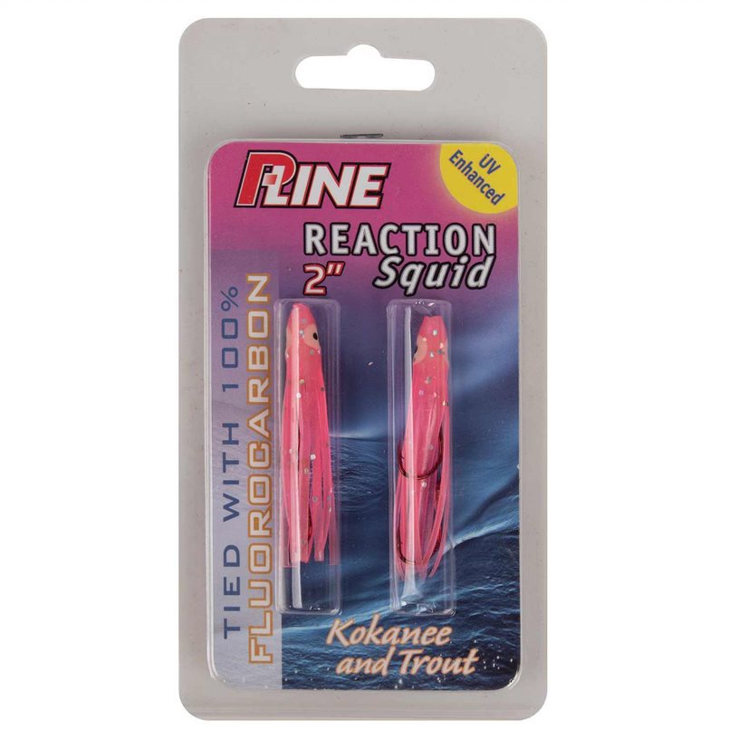 P-Line Reaction Squid Rigged Squid - Clear / Pink, 2-1/2in - Clear / Pink P-Line Reaction Squid Rigged Squid - Clear / Pink, 2-1/2in - Clear / Pink