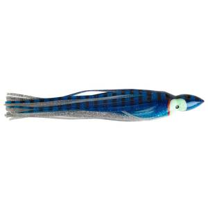 P-Line Squid Squid Skirt - Blue/Clear/Black Stripe/Silver Flake, 9-1/2in, 1pk