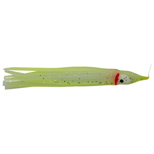 P-Line Squid Squid Skirt - Glow W/Double Chartreuse Stripes (Glow), 2-1/2in, 8pk