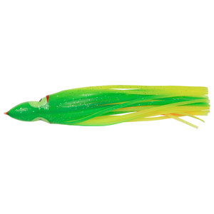 P-Line Squid Squid Skirt - Green/Chartreuse/Orange Stripe, 7-1/2in, 2pk