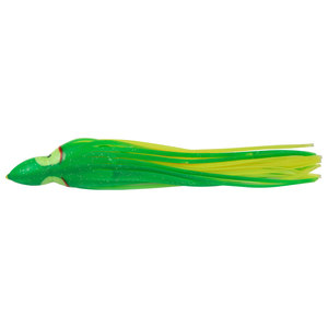 P-Line Squid Squid Skirt - Green/Chartreuse/Orange Stripe, 9-1/2in