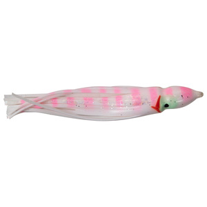P-Line Squid Squid Skirt - White body w/Pink Stripes, 4-1/2in, 5pk