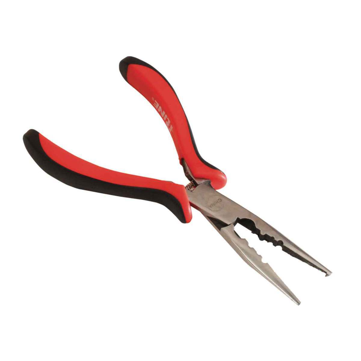 P-Line Stainless Steel Split Ring Fishing Pliers - Black/Red, 6in