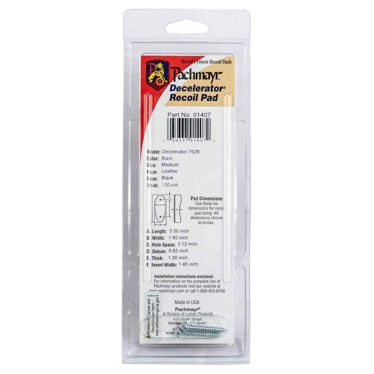 Pachmayr D752B Recoil Pad Pachmayr D752B Recoil Pad