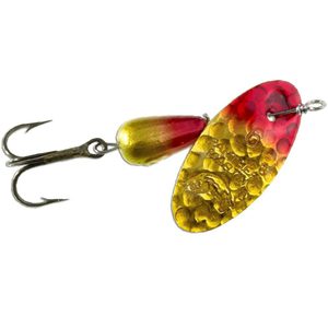Panther Martin Hammered Inline Spinner - Yellow/Red, 1/4oz