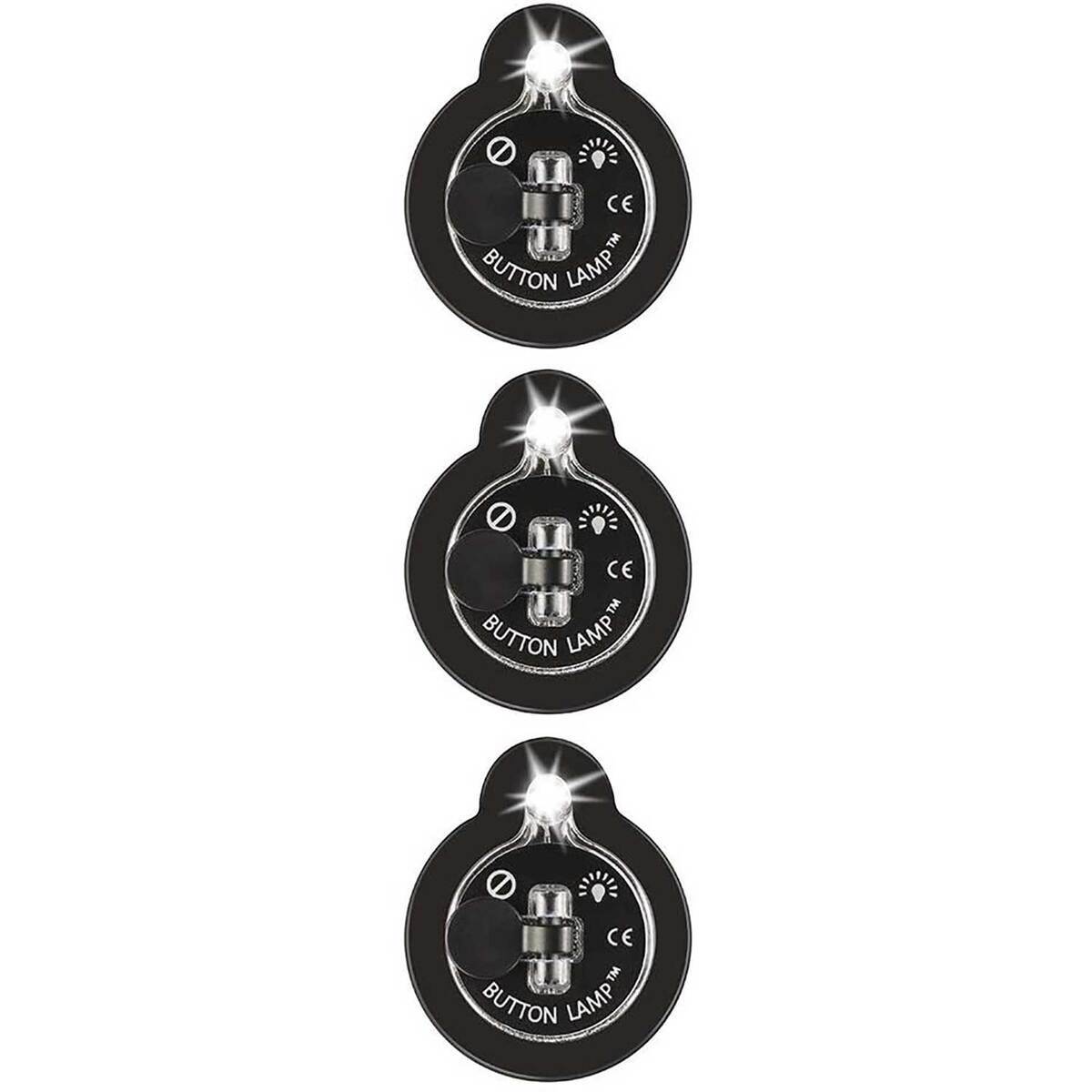 Panther Vision BUTTON LAMP Adhesive Stick On LED Lights - 3-PACK Panther Vision BUTTON LAMP Adhesive Stick On LED Lights - 3-PACK