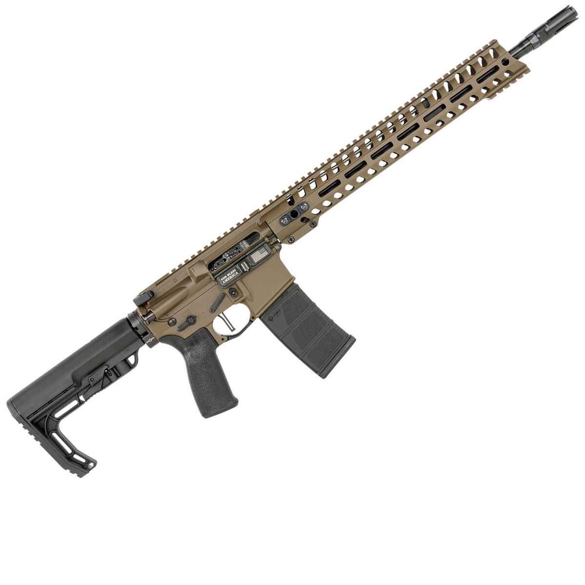 Patriot Ordnance Factory Minuteman 5.56mm NATO 16.5in Patriot Brown Cerakote Semi Automatic Modern Sporting Rifle - 30+1 Rounds - Brown Patriot Ordnance Factory Minuteman 5.56mm NATO 16.5in Patriot Brown Cerakote Semi Automatic Modern Sporting Rifle - 30+1 Rounds - Brown