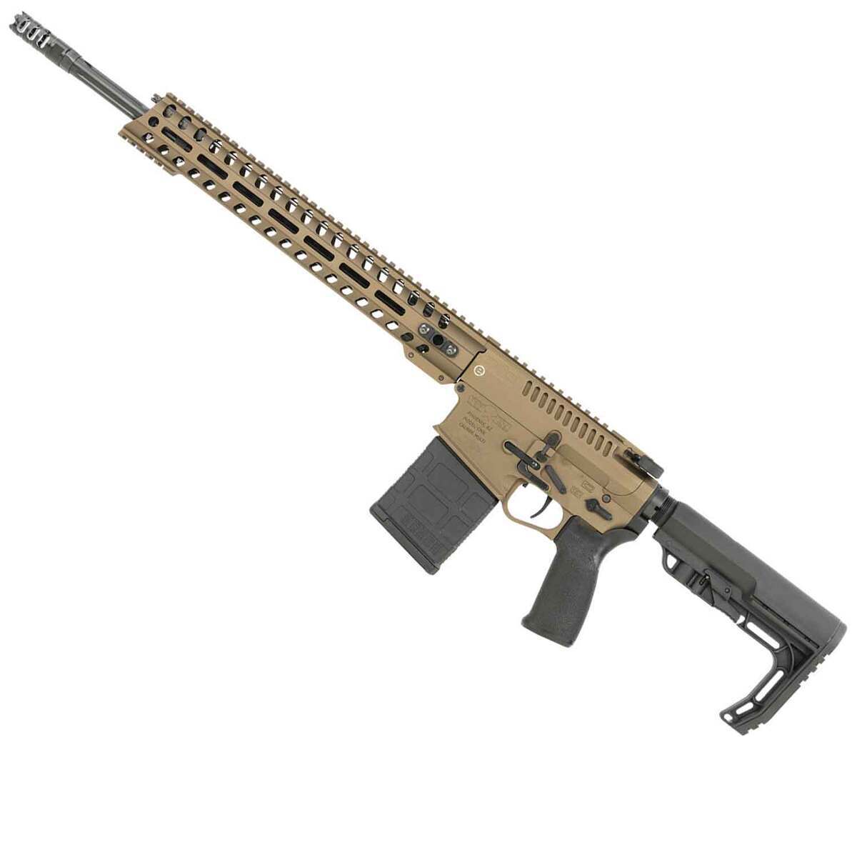 Patriot Ordnance Factory Revolution 308 Winchester 18.5in Burnt Bronze Cerakote Semi Automatic Modern Sporting Rifle - 20+1 Rounds - Brown Patriot Ordnance Factory Revolution 308 Winchester 18.5in Burnt Bronze Cerakote Semi Automatic Modern Sporting Rifle - 20+1 Rounds - Brown