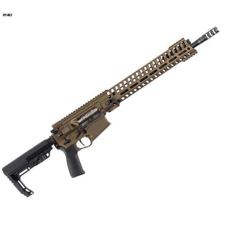Patriot Ordnance Factory Revolution Burnt 308 Winchester 16.5in Bronze Cerakote Semi Automatic Modern Sporting Rifle - 20+1 Rounds - Brown Patriot Ordnance Factory Revolution Burnt 308 Winchester 16.5in Bronze Cerakote Semi Automatic Modern Sporting Rifle - 20+1 Rounds - Brown