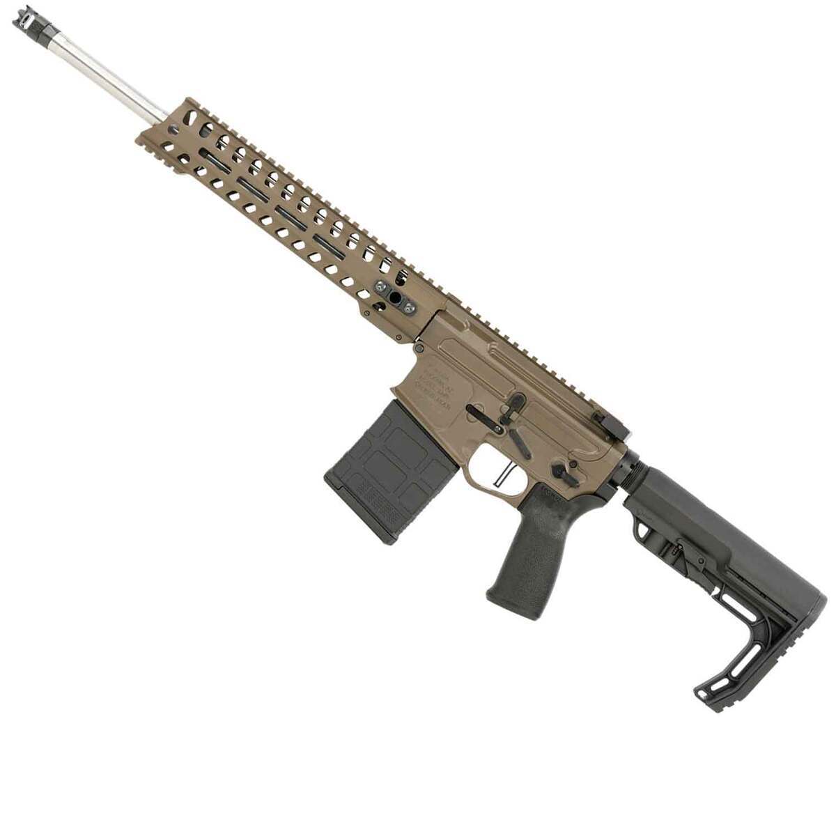 Patriot Ordnance Factory Rogue 7.62mm NATO 16.5in Patriot Brown Cerakote Semi Automatic Modern Sporting Rifle - 20+1 Rounds - Brown Patriot Ordnance Factory Rogue 7.62mm NATO 16.5in Patriot Brown Cerakote Semi Automatic Modern Sporting Rifle - 20+1 Rounds - Brown
