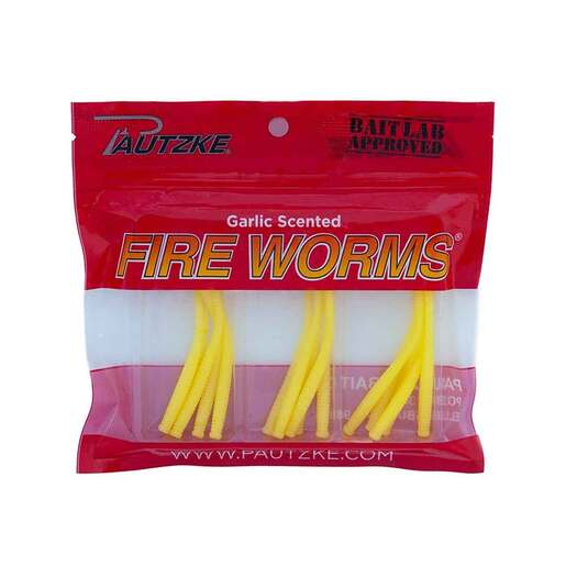 Pautzke Bait Co Garlic Scented Fire Worms – Orange 2.7in