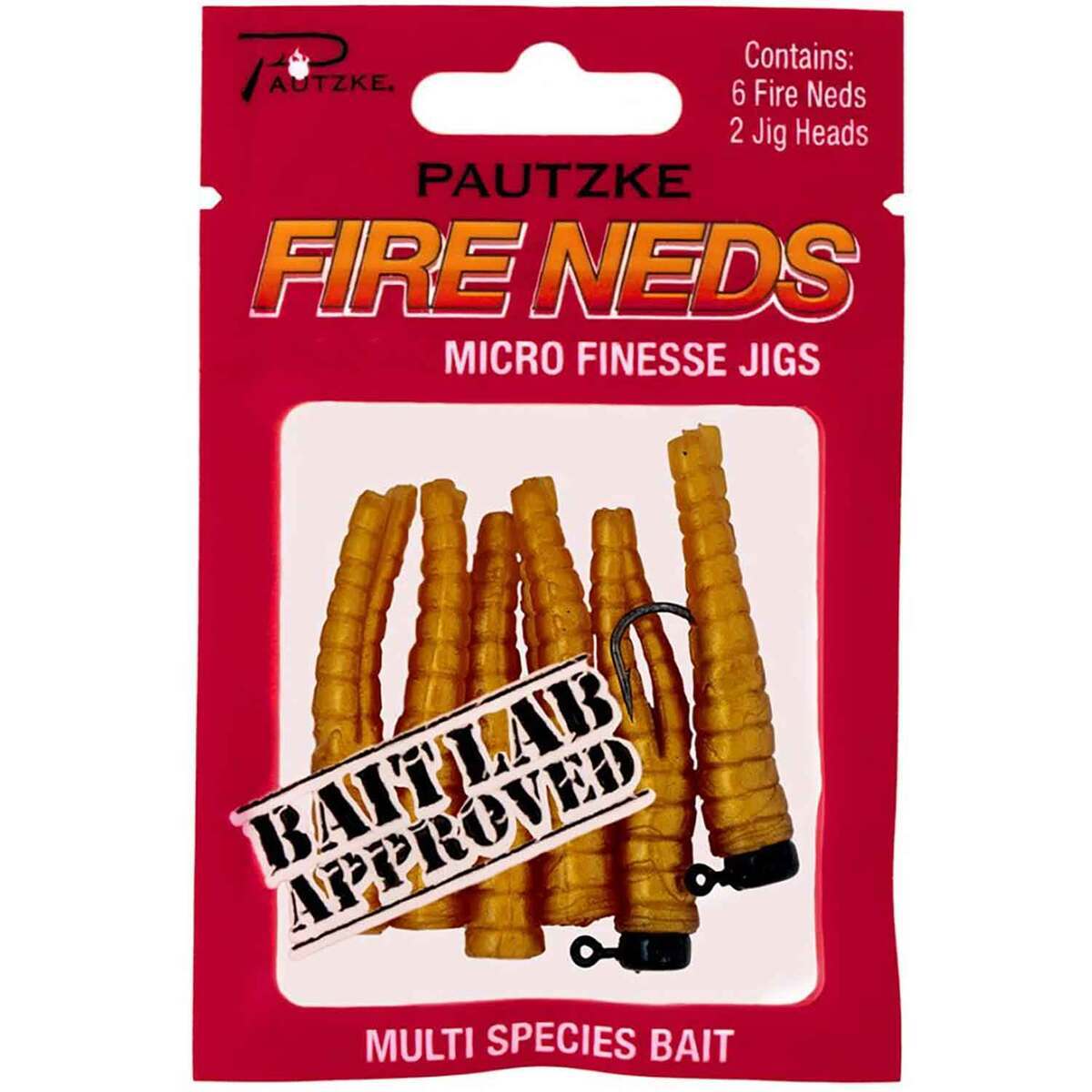 Pautzke Fire Neds Ned Rig Bait - 6 Pack | Sportsman's Warehouse