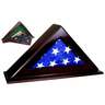 Peace Keeper Patriot Flag Case 1 Handgun In Plain Sight Safe - Mahogany Stain - Brown