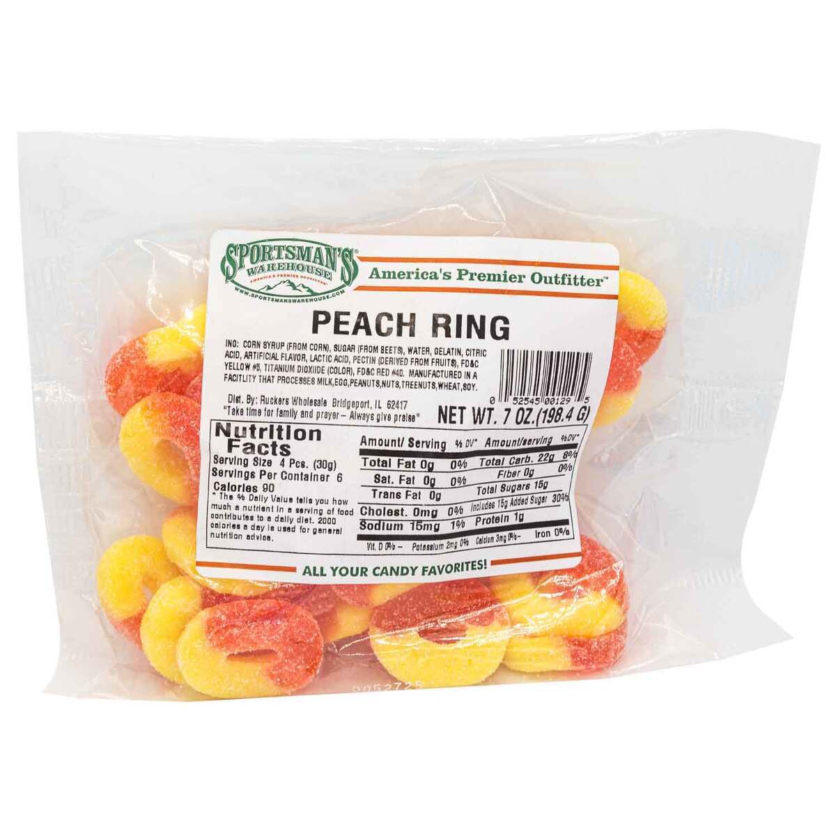 Peach Rings Label Sportsman's Warehouse Peach Ring Candy - 6 Servings | Sportsman's Warehouse