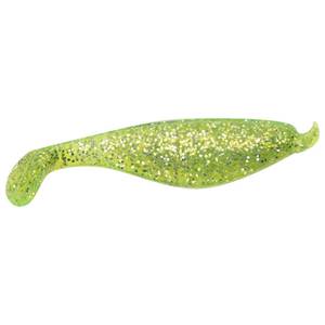 Peanut Craft Sassy Shad Soft Minnow Bait - Chartreuse Glitter, 3in, 20pk