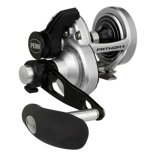 PENN Fathom II Lever Drag 2 Speed Trolling/Conventional Reel – Silver/Black 30