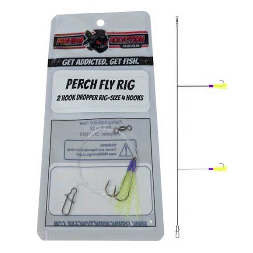 Fishing Addiction Perch Fly Rigs - Orange Fire 4