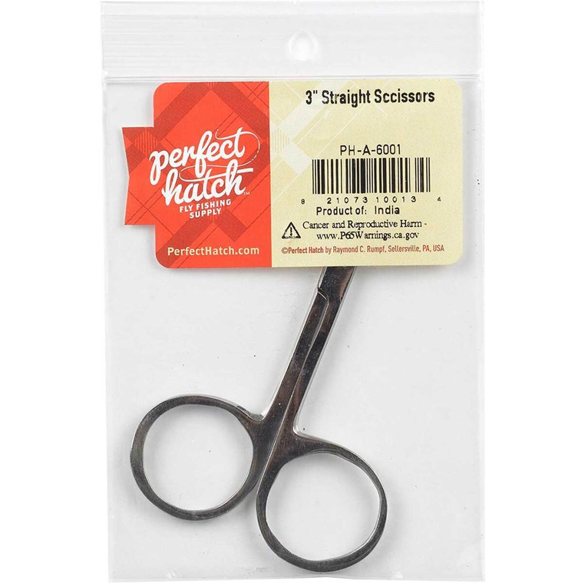 Perfect Hatch 3in Straight Scissors Fly Tying Tool - Silver Perfect Hatch 3in Straight Scissors Fly Tying Tool - Silver