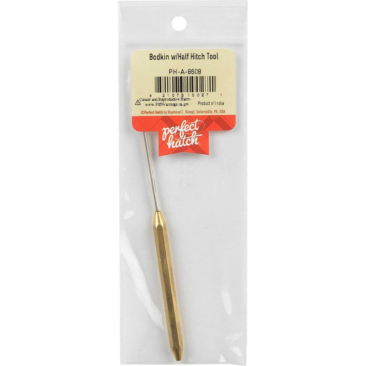 Perfect Hatch Bodkin with Half Hitch Tool - Brass Perfect Hatch Bodkin with Half Hitch Tool - Brass