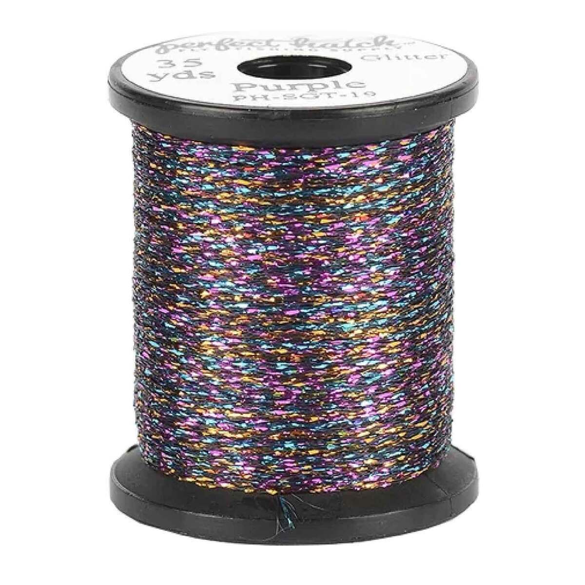 Sparkle Threads Perfect Hatch Perfect Glitter Fly Tying Thread - Purple, 35yd ...