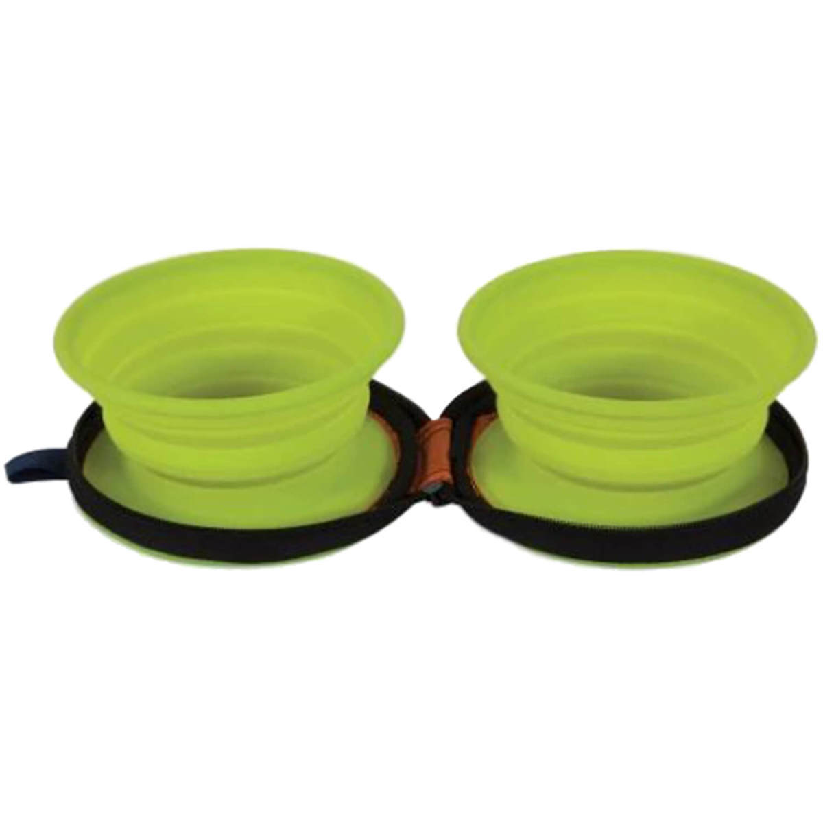 Petmate Silicone Travel Bowl Duo - Medium - Green Medium Petmate Silicone Travel Bowl Duo - Medium - Green Medium