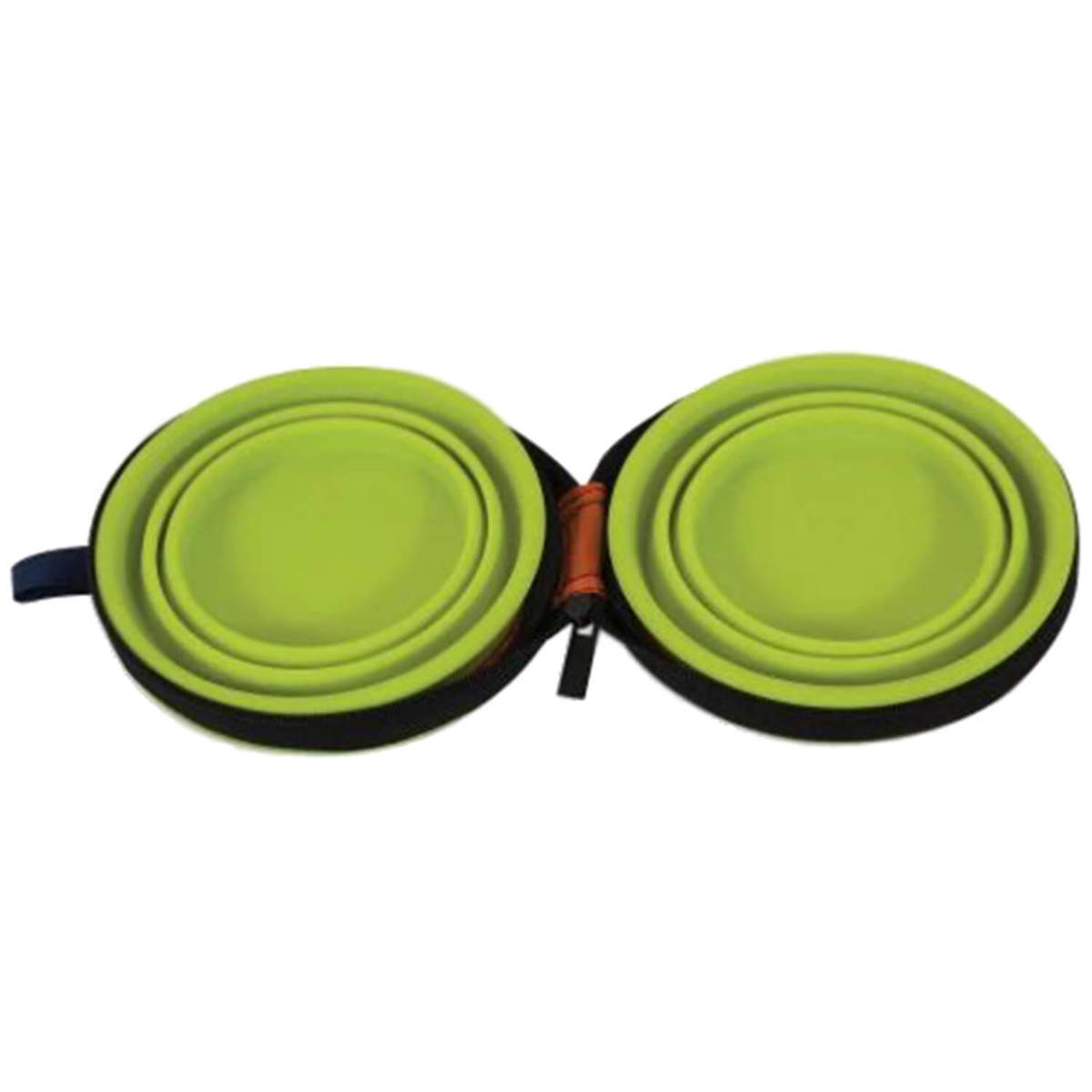 Petmate Silicone Travel Bowl Duo - Medium - Green Medium Petmate Silicone Travel Bowl Duo - Medium - Green Medium