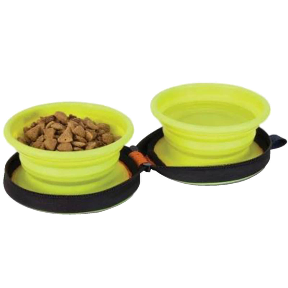 Petmate Silicone Travel Bowl Duo - Medium - Green Medium Petmate Silicone Travel Bowl Duo - Medium - Green Medium